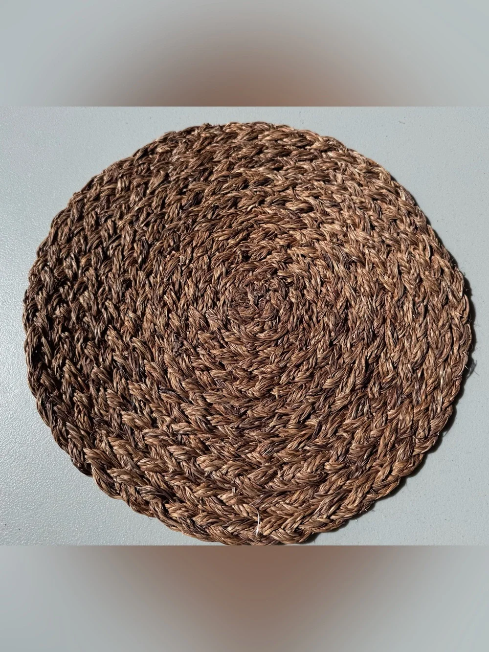 Crate & Barrel Bali Natural Brown Woven Abacá Placemats - Set of 4